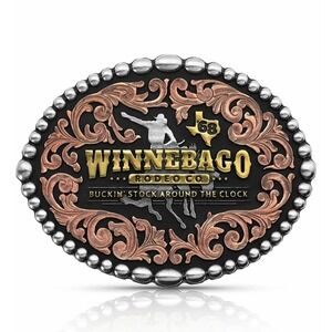 Montana Silversmiths Dale Brisby Winnebago Rodeo Buckle A808DBT New NIB